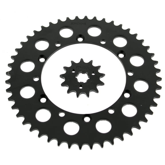 Sprockets for Kawasaki KX125 1994 - 2008 Front 13 Tooth and Rear 48 Tooth Black