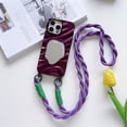 thumbnail image 1 of Crossbody Lanyard Wave Mirror Phone Case for IPhone 15 Pro Max 14 13 12 11 X XR 6 7 8 Plus Braided Rope Protective Cover Fashion, 1 of 6