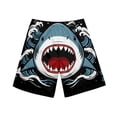 thumbnail image 6 of UVEASISHA Big And Tall Swimming Trunks for Men 3D Animal Print Elastic Waist Drawstring Vacation Shorts Comfort Loose Fit Summer Beach Shorts with Pockets Black 3XL, 6 of 9