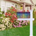 thumbnail image 7 of TEQUAN Rainbow Leopard Print Neon Animal Magnetic Mailbox Cover, Mailbox Wraps Large Size, 7 of 7