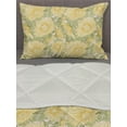 thumbnail image 3 of Floral Comforter & Sham Bedding Set, Large Motifs of Japanese Chrysanthemum Flowers with Leaves, 3 pcs Duvet Set Microfiber Filling Quilt, 5 Sizes, Cream Mustard, by Ambesonne, 3 of 4