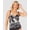 Palm Chic, variant on Anne Cole Women's Printed Draped-Front Multicolor Tankini Top 36DD/38D