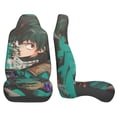 thumbnail image 4 of My Hero Academia Deku Car Seat Covers Accessories Vehicle Front Seat Protective Mat Cover 2pcs Universal Fit For SUV Sedan Van Trucks, 4 of 8