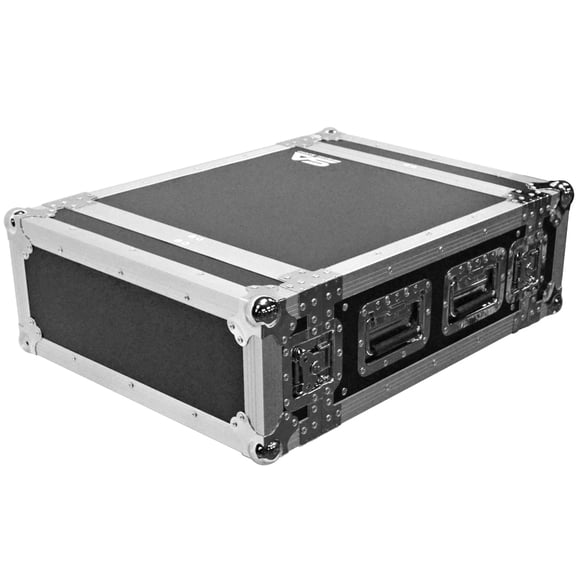 Seismic Audio Heavy Duty 4 Space ATA Rack Case - 4U PA DJ Amplifier Flight Road Case - SATAC4U