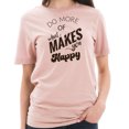 thumbnail image 3 of Big Size Do What Makes You Happy Phrase Graphic Design Short Sleeve T-Shirt - Pale Pink 2XL, 3 of 4