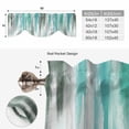 thumbnail image 5 of Turquoise Gray Tie Up Valance Curtains for Windows, Kitchen Curtains Window Shades, Farmhouse Abstract Gradient Aesthetic Light Filtering Roman Curtain Valances for Bedroom/Bathroom/Cafe 54"x18", 5 of 9