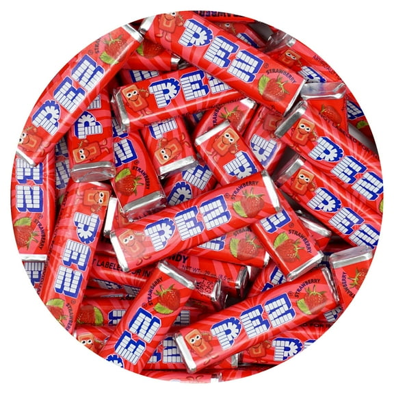 Pez Candy Refills, Strawberry Flavor, 1 Pound Bulk Bag (Approx. 40 Pieces), Candy Wrapped