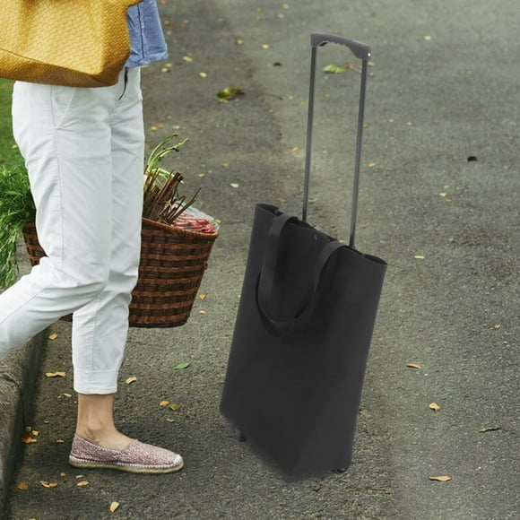 WHAMVOX Shopping Cart Bags for Groceries Grocery Cart Black Ergonomic Handle for Daily Life 1Set