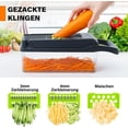 thumbnail image 4 of Cortador de verduras multifunción 16 en 1, cortador de verduras manual, cortador de verduras manual con 8 cuchillas reemplazables, cortador de verduras (gris) TUNC Sencillez, 4 of 5