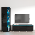 thumbnail image 4 of Euphoria Set 02TV-BK Modern Wall Unit Entertainment Center - Black, 4 of 5