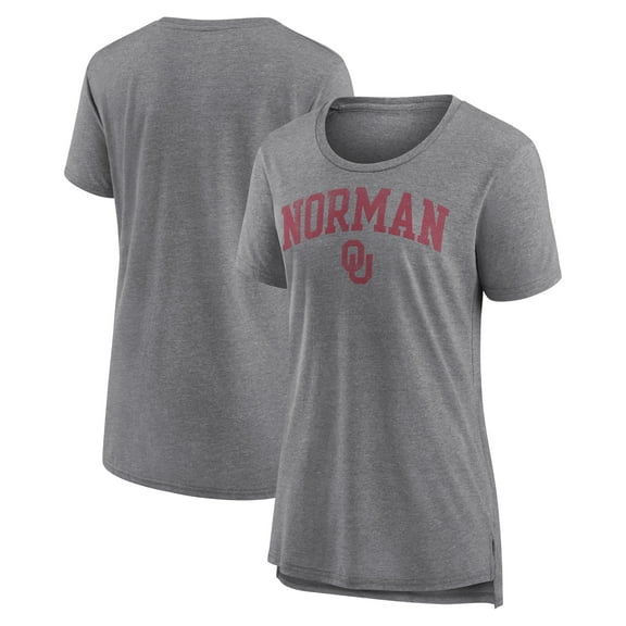 Women's Gray Oklahoma Sooners Arched City Tri-Blend T-Shirt