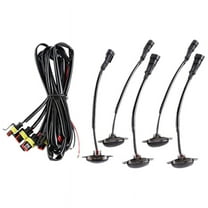 5PCS Car Front Grill Lights Fit for 2011-2021 Grille LED Yellow Lights Black Lens