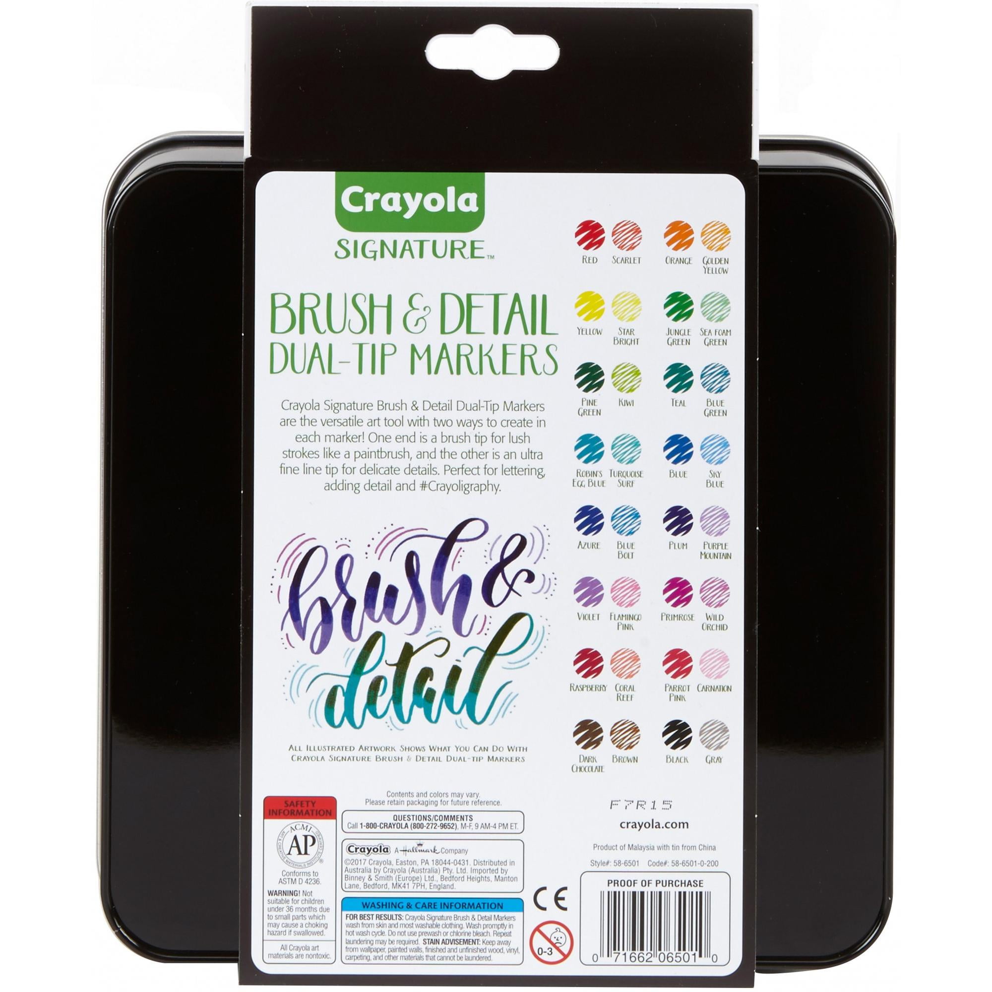 Crayola Dual-Ended Markers - Chisel, Brush Marker Point Style - Multicolor  - 12 / Pack - Servmart