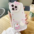 thumbnail image 1 of Funda de teléfono con soporte original de Sanrio Hello Kitty para iPhone 14 11 13 12 Pro Max XR XS 7 8 Plus SE 2, funda a prueba de golpes, accesorios Y2K xuanjing  unisex, 1 of 2