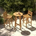 thumbnail image 2 of Costway Ensemble de Bar de Patio 3 Pcs Table de Cocktail Ronde avec 2 Tabourets de Bar Sans Accoudoirs, 2 of 9