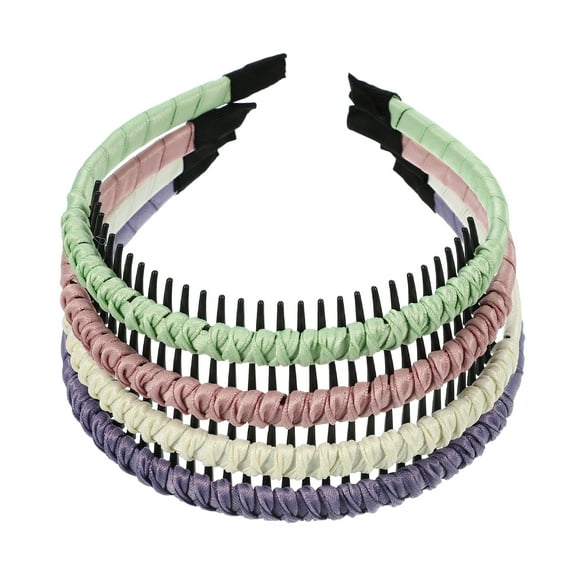 Unique Bargains 4pcs Non-slip Teeth Comb Headband for Women