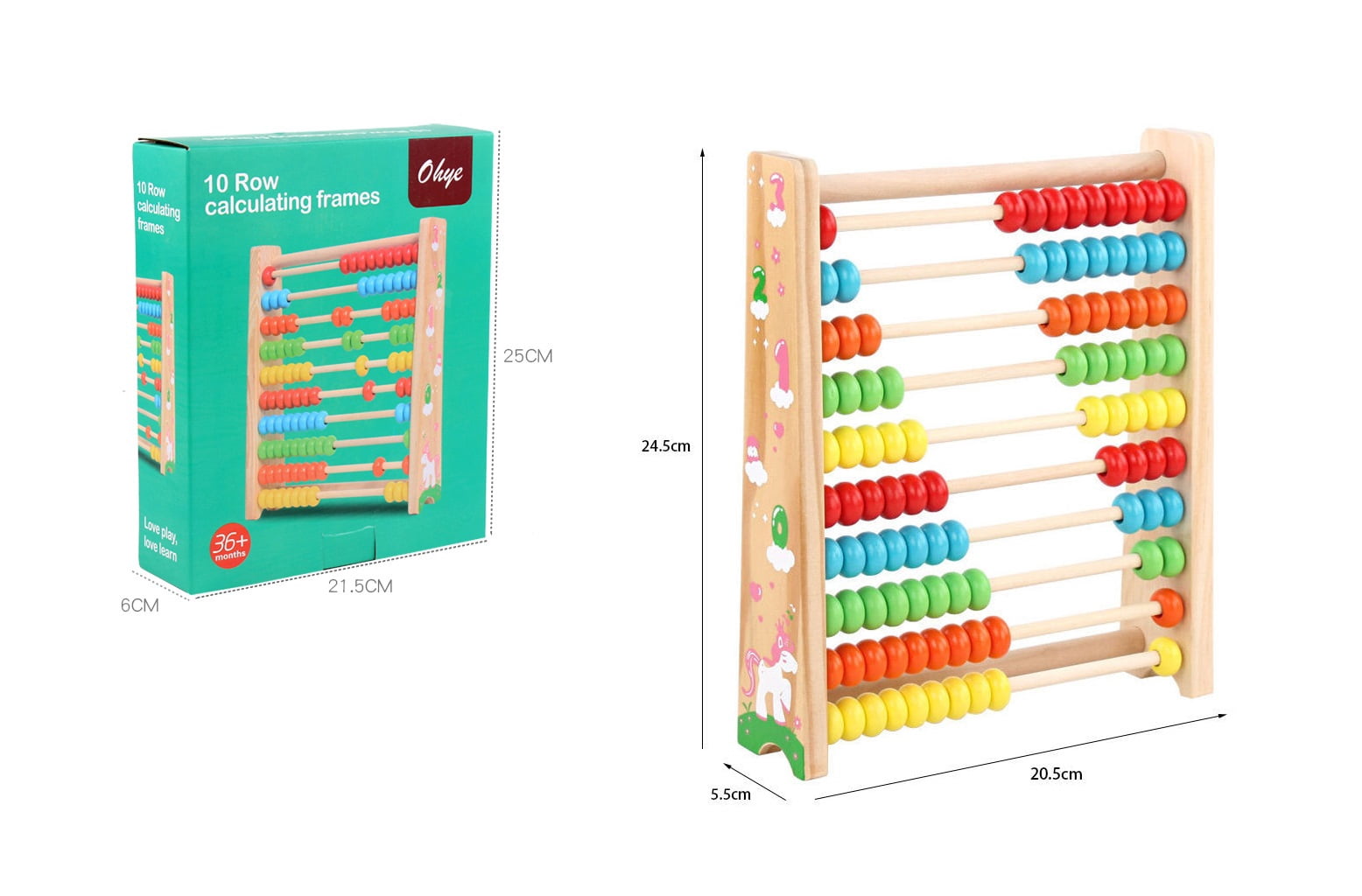 Friend Smith & Co Abaco - Classic Wooden Toy Abacus for Children
