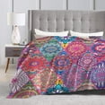 thumbnail image 6 of Boho Throw Blanket for Bed Couch Colorful Bohemian Collage Cozy Soft Fleece Blanket for Women Men Adults Flannel Comfy Warm Blankets for Winter Decorative Lightweight Microfiber Blankets 50x60 Inches, 6 of 6