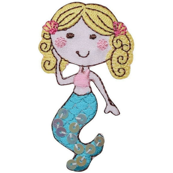Mermaid - Under the Sea - Iron on Applique/Embroidered Patch