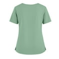 thumbnail image 4 of Scrubs For Women Tops, Plus Size Nurse Scrubs V Neck Short Sleeve Top With Side Slit & Multiple Pockets – Quick-Dry Scrubs Womens Pants Tops Designs Blouses Casual Sweaters (M, Mint Green) ZMTing, 4 of 5