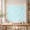 thumbnail image 5 of Teal Leopard Spots Across a White Background, Playful Watercolor for Animal Print Fans, Wildlife Wall Art, Housewarming Gift, Tapestry Wall Hanging for Bedroom and Dorm, 5 of 7