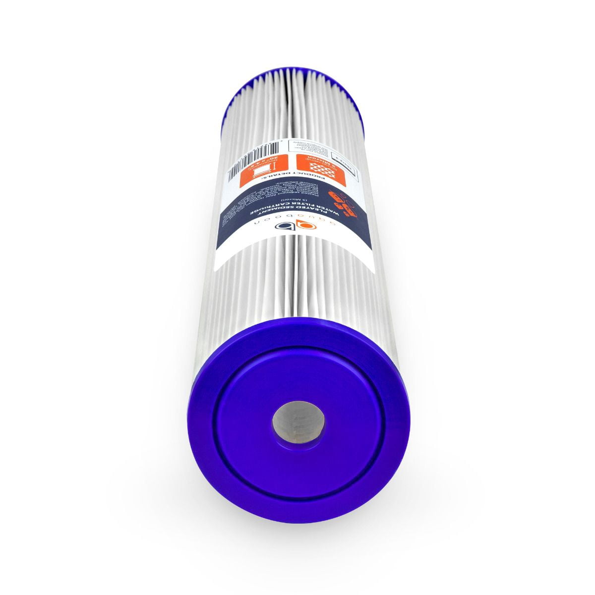 Aquaboon 5 Micron 20" Pleated Sediment Water Filter Replacement Cartridge | Whole House Sediment Filtration | Compatible with ECP5, AP810-2, HDC3001, CP5, SPC-45-1005, ECP1-20, 2-Pack