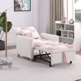 thumbnail image 6 of HESTINYSU Convertible Sleeper Sofa Chair Bed, Adjustable Chair with Pillow, Multi-Functional Sleeper Chair with Soft Teddy Fabric, 6 of 9