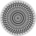 thumbnail image 1 of Ahgly Company Indoor Round Patterned Platinum Gray Area Rugs, 5' Round, 1 of 6