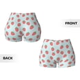 thumbnail image 4 of KLL Hand Drawn Strawberry Pattern Workout Shorts for Women Scrunch Short Gym Yoga Running Sport Active Exercise Fitness Shorts, 4 of 8