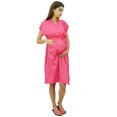 thumbnail image 3 of Bimba Maternity Robe Nursing Coverup With Side Shoulder Buttons Baby Shower Gift, 3 of 10