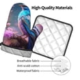 thumbnail image 4 of Vsdgher Beautiful Flower Blue Bird Oven Mitts and Pot Holders 2 pcs Set,High Heat Resistant Kitchen Oven Glove for Baking and Cooking, 4 of 7