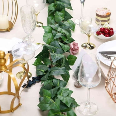 Efavormart 5 FT | Real Touch Green Poplar Leaves Artificial Garland Vines For Wedding Events Decoration