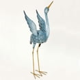 thumbnail image 6 of Bits and Pieces Japanese Blue Heron Metal Garden Sculpture Set Two Metal Cranes Garden Outdoor, 6 of 9