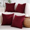 thumbnail image 1 of HAYAN Couch Christmas Decorative Throw Pillow Covers Corduroy 24x24 Set of 4 Red Home Living Room Neutral Rustic Farmhouse Cushion Case Decor Boho Square for Bed Sofa, 1 of 1