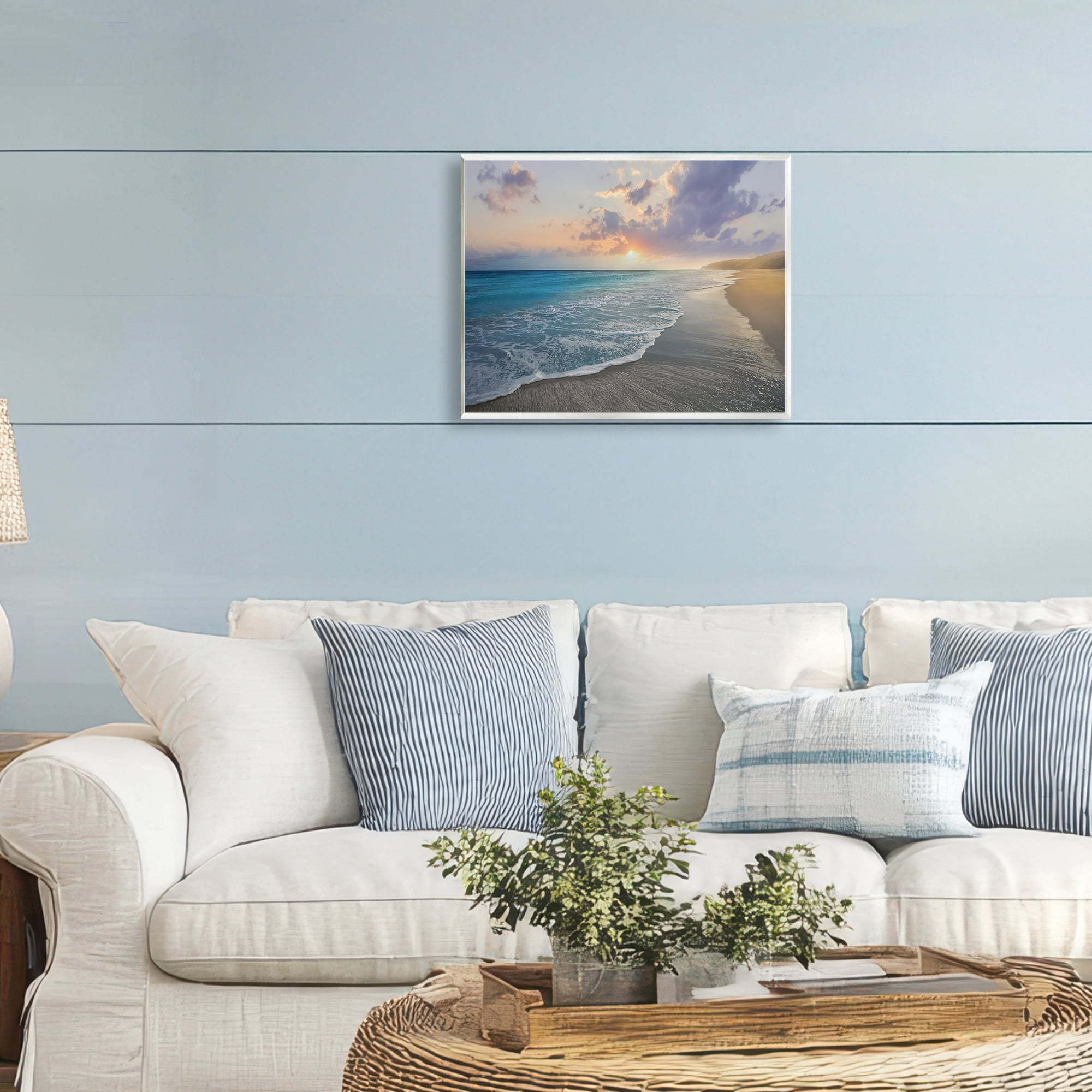 Stupell Industries Sunset over Tranquil Coast Wall Plaque Art, design by Mike Calascibetta