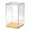 Yellow, variant on 4PCS Plastic Display Case, Transparent Toy Figurine Storage Box, Multipurpose Stackable Storage Organizer for Collectibles, Figures, Cosmetic