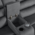 thumbnail image 5 of MCombo Zero Wall Hugger Power Recliner Loveseat with Console for Living Room, RVs, Small Spaces, Fabric, Dark Grey, 5 of 10