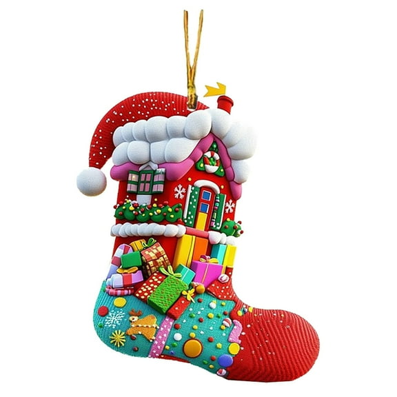 Felt Applique Stocking Making Kit, Toy Train Santa, Perfect for DIY Arts and Crafts