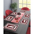 thumbnail image 5 of Valentines Placemats Truck with Heart Valentines Day Place Mats for Dining Room Red Buffalo Check Plaid Heart Shape Design Washable Table Mats for Kitchen Dining Decorations Set of 4, 5 of 6
