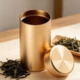 thumbnail image 4 of Clearance Under $3, 1 Pack Airtight Tea Canister, Large Travel Tea Tin, Portable Aluminum Storage Jar, Metal Container for Loose Leaf Tea Coffee and Spices, 220ML(Gold), 4 of 4