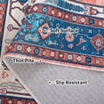 thumbnail image 5 of SAFAVIEH Arizona Merrilyn Oriental Machine Washable Area Rug, Rust/Navy, 6' x 6' Round, 5 of 8