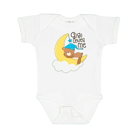

Inktastic Gigi Loves Me- Little Bear in Blue Hat Gift Baby Boy or Baby Girl Bodysuit