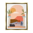 thumbnail image 4 of Stupell Industries Black Cat Watching Peaceful Sunny Hills Scenery Graphic Art Metallic Gold Floating Framed Canvas Print Wall Art, Design by June Erica Vess, 4 of 5