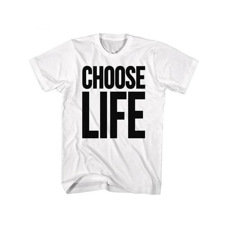 Wham English Music Duo Choose Life White Adult T-Shirt Tee