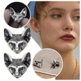 thumbnail image 2 of Pendientes de gato con personalidad, estilo retro, pendientes de gato y pendientes para hombre y mujer, 2 of 8