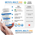 thumbnail image 4 of Methyl Multi One: Vegan Methylated Multivitamin for Men & Women With Methylfolate, Acive B12, B6, Zinc, Iron-Free, 60 Capsules, Once Daily for 60 Day Supply, 4 of 10