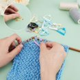 thumbnail image 4 of 1set Acrylic Locking Stitch Markers Hat Mixed color 2.5cm 20pcs/set, 4 of 9