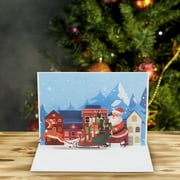 Zeus 3D Snowman Pattern Christmas Card Paper Hidden Design Holiday Card for Home