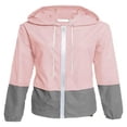 thumbnail image 1 of Luiryar Women Packable Rain Jacket Outdoor Color Block Hooded Windbreaker, 1 of 6