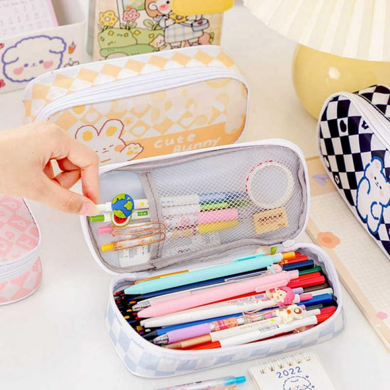 Cute Pencil Case - Capacity Floral Pencil Pouch Stationery Organizer  Multifunction Cosmetic Makeup Bag, Perfect Holder for Pencils and Pens 